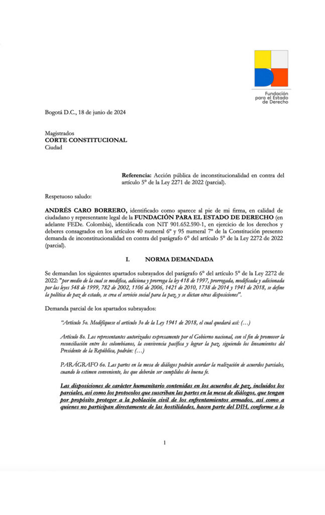 Portada demanda acuerdo paz