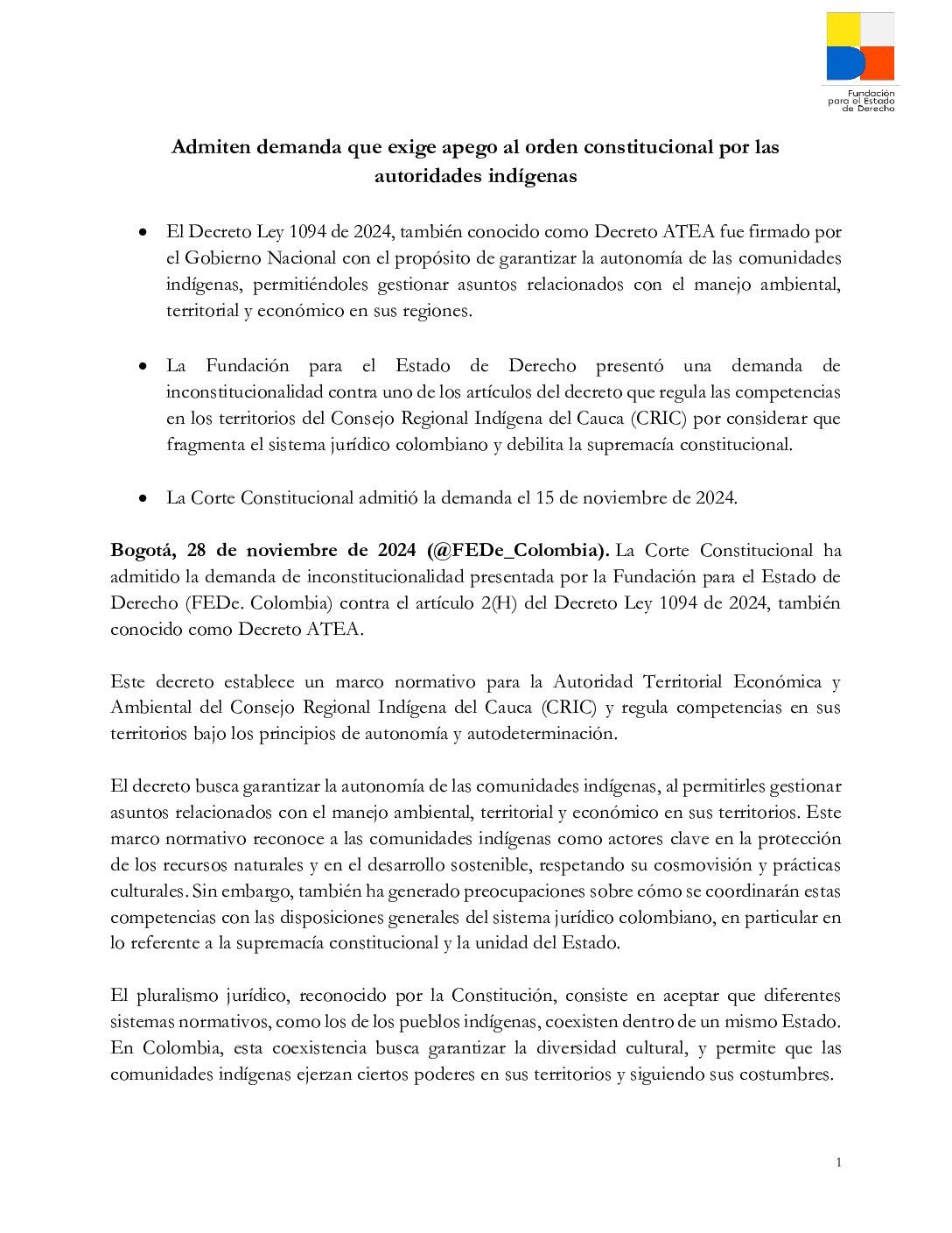 Admiten demanda que exige apego al orden constitucional por las autoridades indígenas