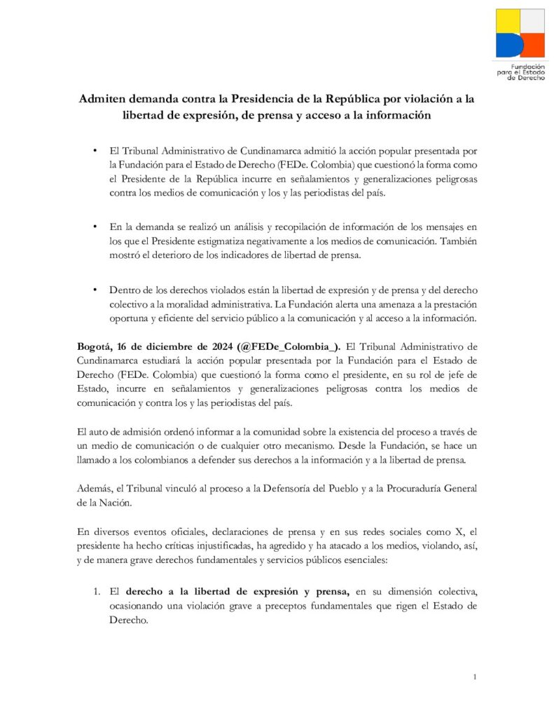 20. 16dici2024 comunicado libertad prensa