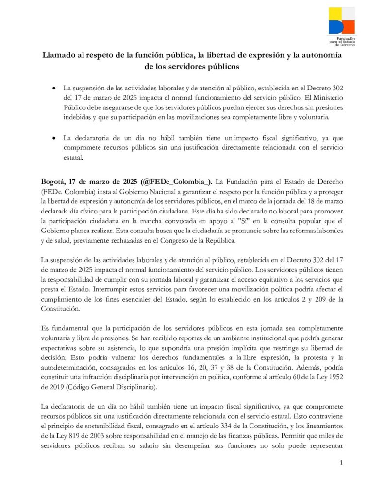 29.17mar2025 comunicado colombia sobre día cívico 18m
