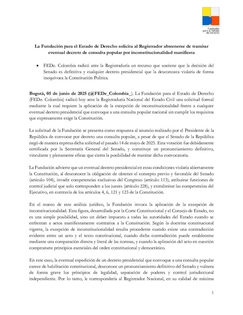 41. 05junio2025 comunicado excepción de inconstitucionalidad registraduría