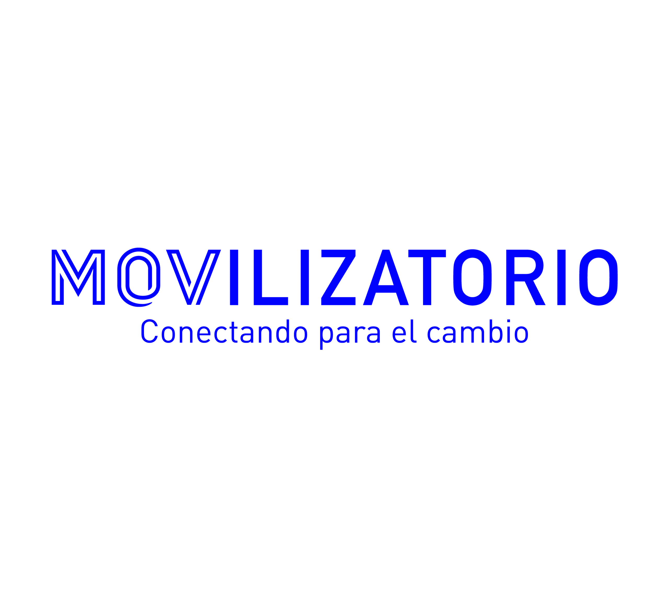 Logo movilizatorio en azul